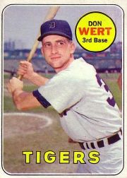 1969 Topps Baseball Cards      443     Don Wert